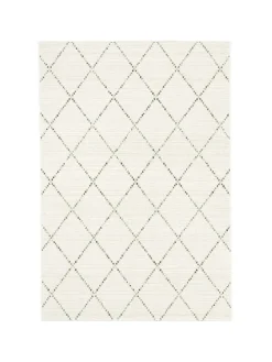 In- und Outdoor Teppich Carpetto Rauten in Creme