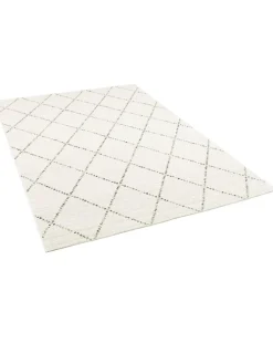 In- und Outdoor Teppich Carpetto Rauten in Creme