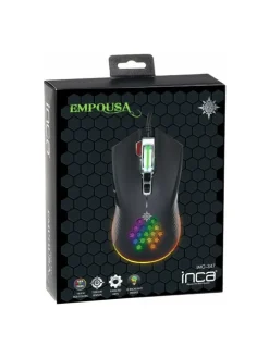 INCA IMG-347 Emmpousa RGB 7200 DPI Maktrotasten Professionelle Gaming in schwarz