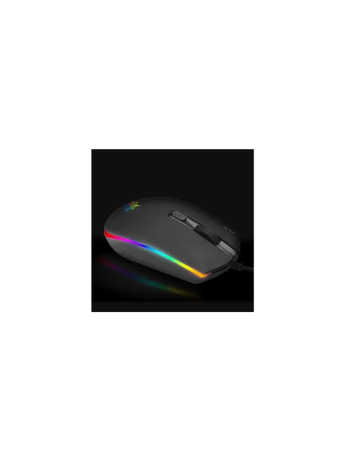 Inca IMG-GT13 PRO Optisch Gaming Maus Mouse 1200 DPI RGB-Logo-Effekt in Schwarz