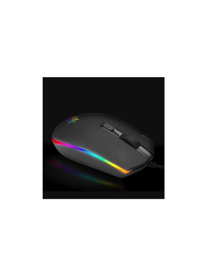 Inca IMG-GT13 PRO Optisch Gaming Maus Mouse 1200 DPI RGB-Logo-Effekt in Schwarz