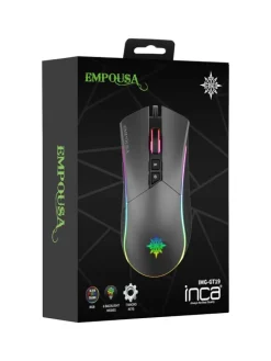 INCA IMG-GT19 RGB 7D Makro-Tasten Profiosonelle Gaming-Maus schwarz in schwarz