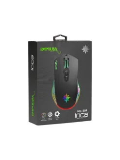 Inca-IMG-309 Empouse RGB Licht Makro Tasten Professional Gaming Maus in schwarz