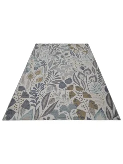 Indoor-/ Outdoor-Läufer in Beige/ Blau