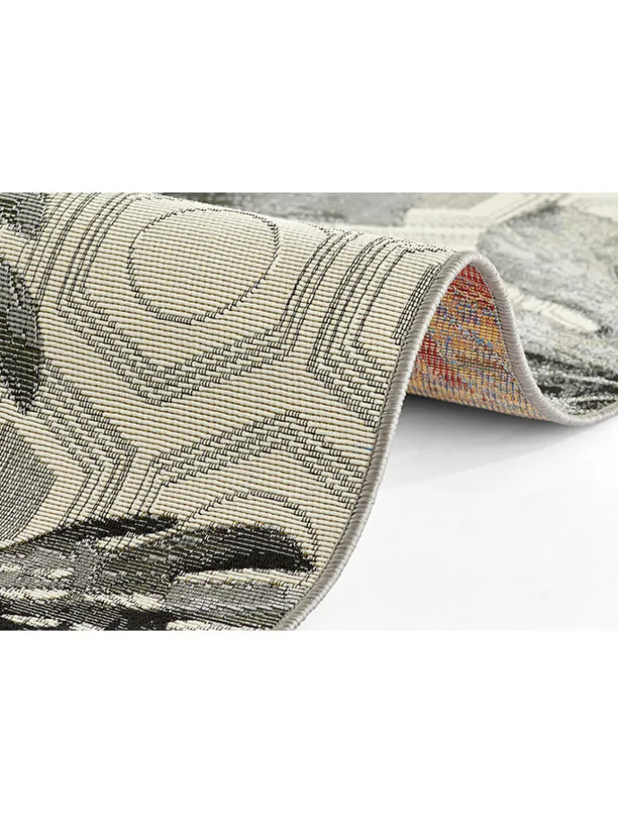 Indoor-/ Outdoor-Teppich "Flair" in Grau/ Gold