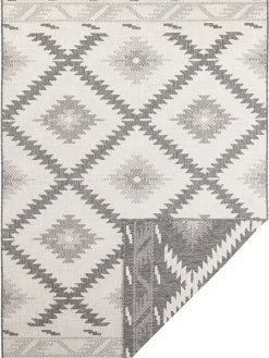 Indoor-/ Outdoor-Teppich "Malibu" in Grau/ Creme