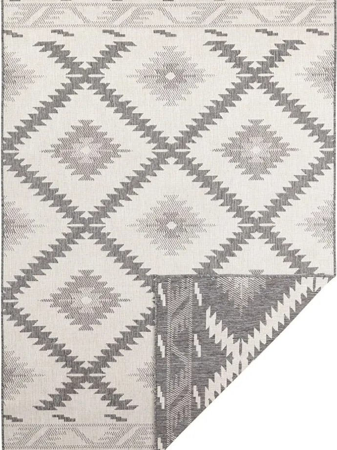Indoor-/ Outdoor-Teppich "Malibu" in Grau/ Creme