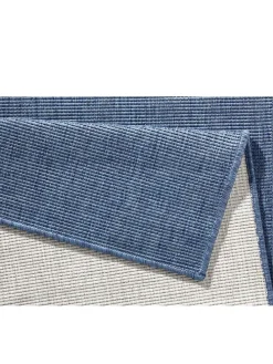 Indoor-/ Outdoor-Teppich "Miami" in Blau/ Creme