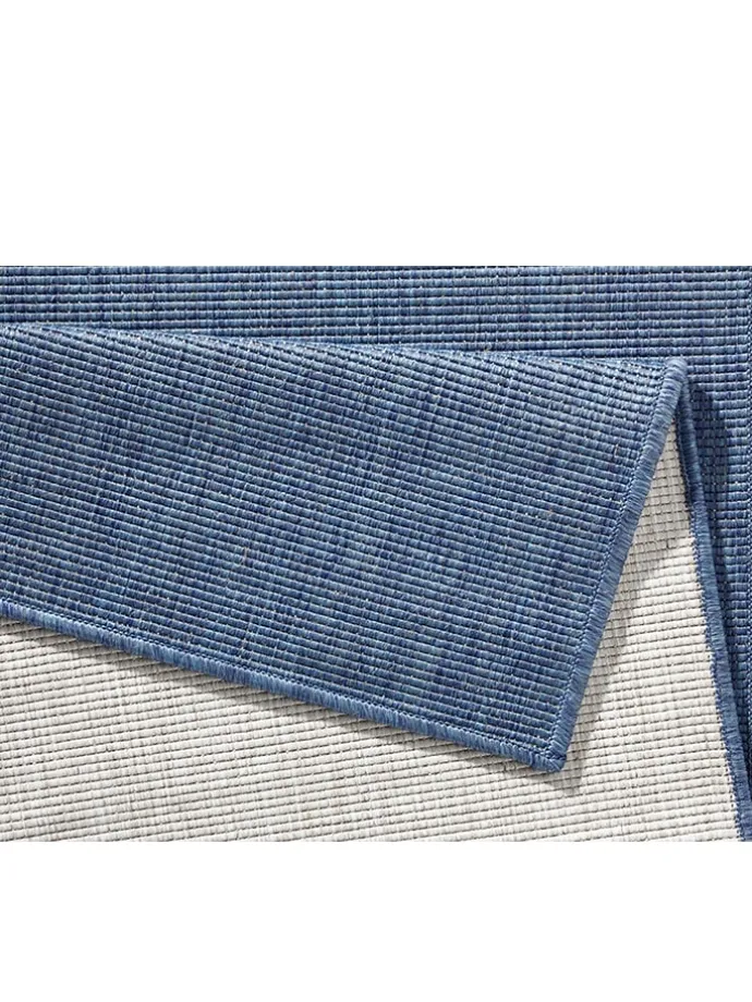 Indoor-/ Outdoor-Teppich "Miami" in Blau/ Creme