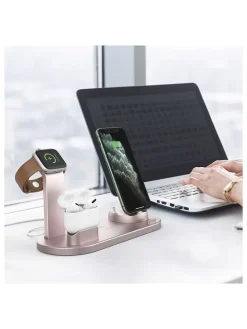 Induktions-Docking-Station in Rosa