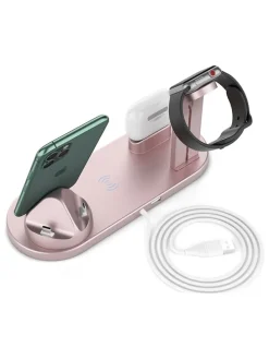 Induktions-Docking-Station in Rosa