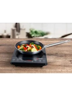 Induktionskochfeld in Schwarz - (B)27 x (H)37 x (T)6 cm