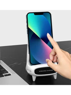 Induktions-Ladestation in Weiß