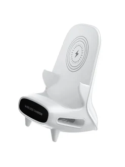 Induktions-Ladestation in Weiß