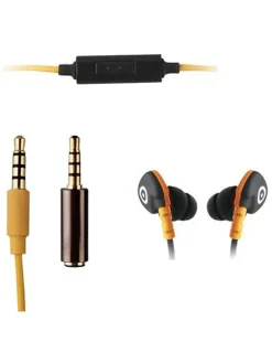 In-Ear-Kopfhörer in Orange/ Schwarz