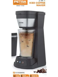 2in1-Eiskaffee-Maschine in Schwarz/ Silber