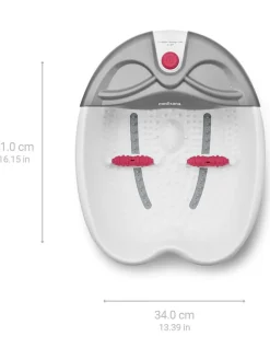 2in1--Faltbares Fußsprudelbad "FS 300" in Weiß/ Grau