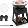 2-in-1 Feuerstelle in Schwarz