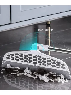 2in1-Glas- & Boden-Abzieher in Grau