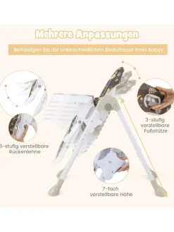 6 in 1 Hochstuhl 6-36 Monate in Braun