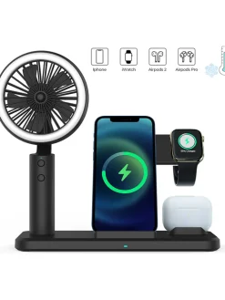 3in1-Induktions-Ladestation in Schwarz