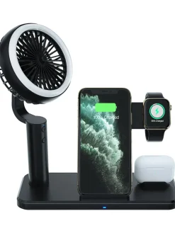 3in1-Induktions-Ladestation in Schwarz