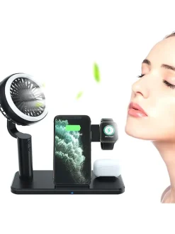 3in1-Induktions-Ladestation in Schwarz