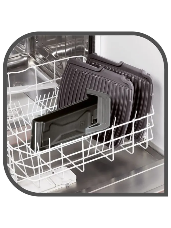 3in1-Kontaktgrill in Silber/ Schwarz