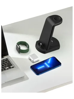 3in-1-Ladestation in Schwarz