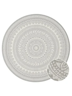 In-/Outdoorteppich Bamberg in Weißgrau / Weiß