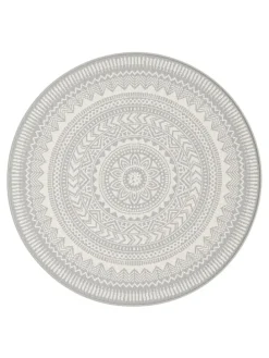 In-/Outdoorteppich Bamberg in Weißgrau / Weiß