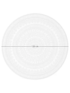 In-/Outdoorteppich Bamberg in Weißgrau / Weiß