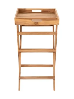 2in1-Tisch in Hellbraun - (B)39 x (H)49,5 x (T)29 cm