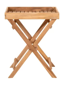 2in1-Tisch in Hellbraun - (B)39 x (H)49,5 x (T)29 cm