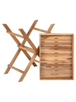 2in1-Tisch in Hellbraun - (B)39 x (H)49,5 x (T)29 cm