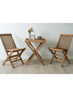 2in1-Tisch in Hellbraun - (B)39 x (H)49,5 x (T)29 cm