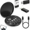 6-in-1-USB-Adapter mit SIM-Kartenfach in Schwarz