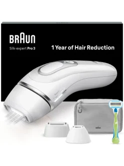 IPL-Haarentfernungsgerät "Silk-expert Pro IPL PL3122" in Weiß/ Silber