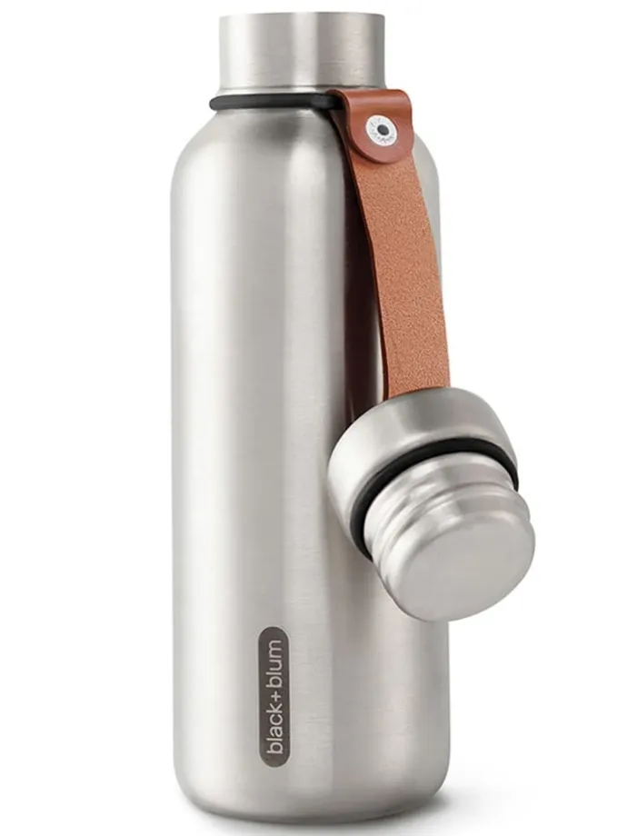 Isolierflasche in Silber/ Schwarz - 500 ml