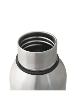 Isolierflasche in Silber/ Schwarz - 500 ml