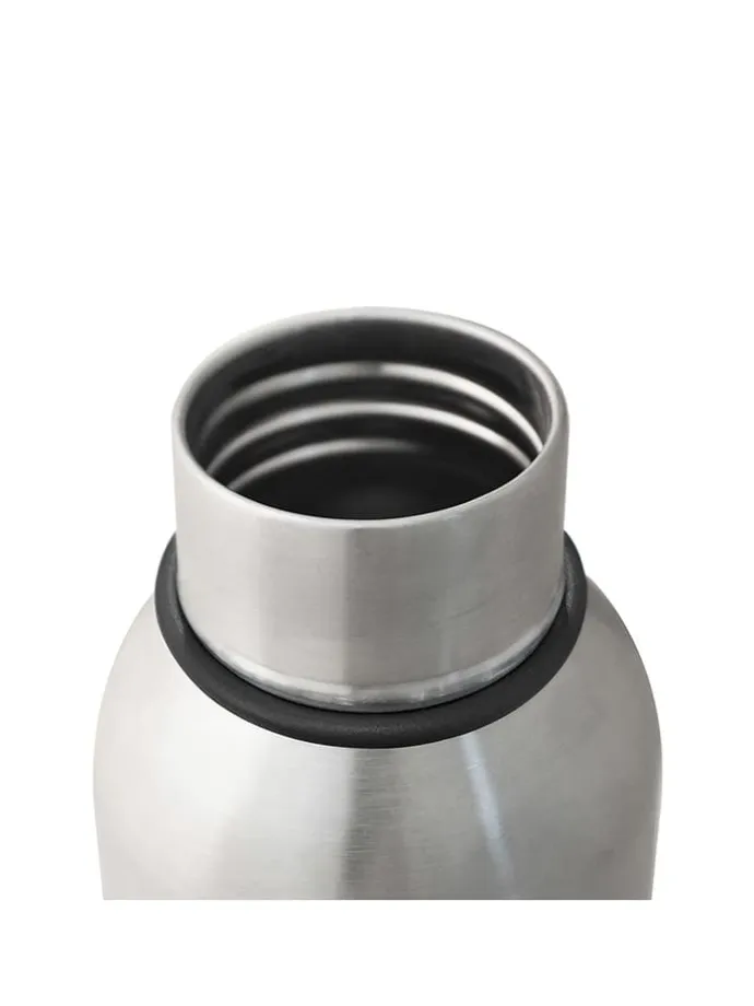 Isolierflasche in Silber/ Schwarz - 500 ml