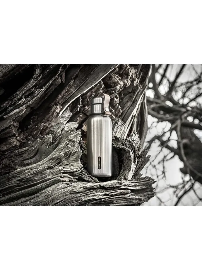 Isolierflasche in Silber/ Schwarz - 500 ml