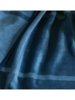 Jacquard, Baumwollmischung Wohndecke in blau