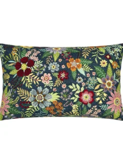 Jacquard, Baumwollmischung, Gewebt Kissenhülle in blau-bunt