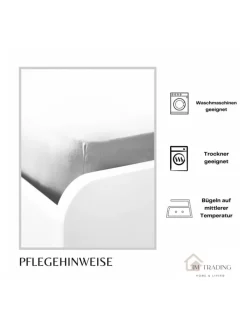 Jersey Spannbettlaken Spannbetttuch 100% Baumwolle Bettlaken Betttuch in Anthrazit