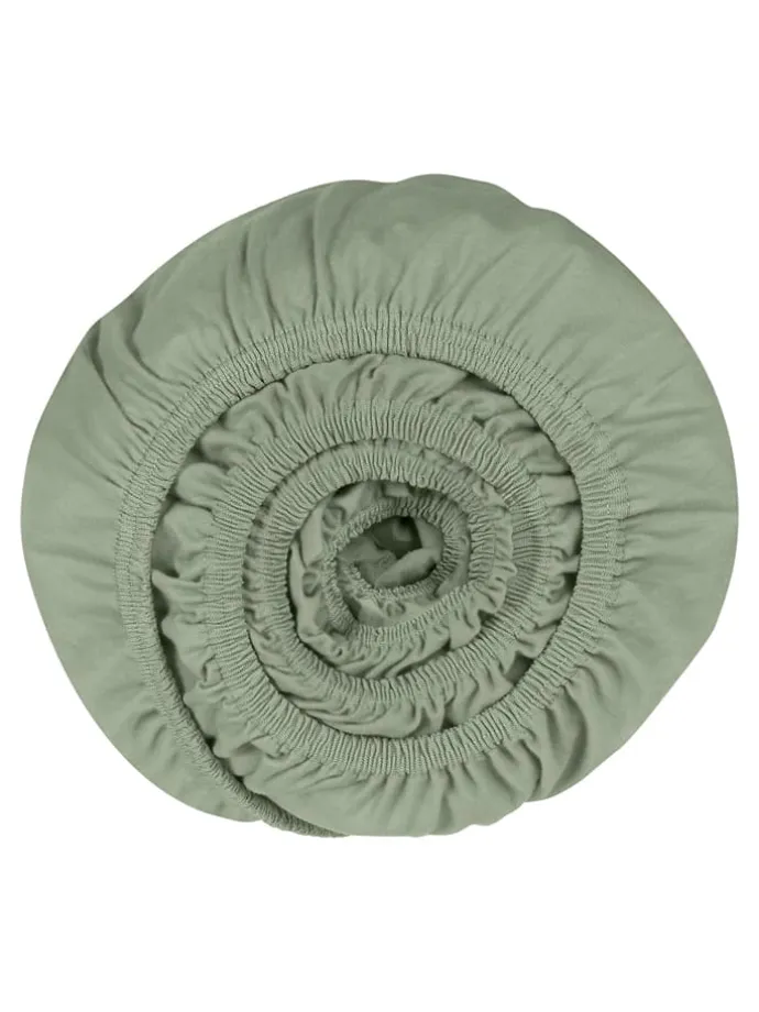 Jersey-Spannbettlaken in Grün