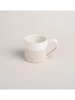 Jumbotasse "Herz" in Beige/ Weiß - 450 ml