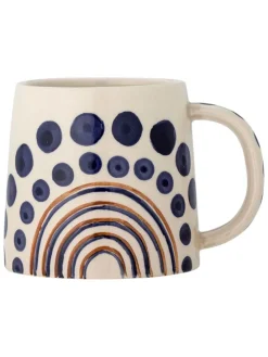 Jumbotasse ''Shama'' in Creme/ Dunkelblau - 515 ml