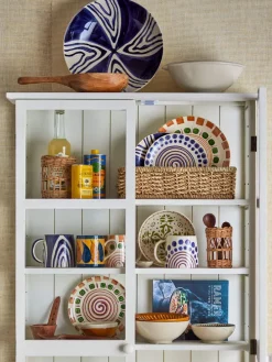 Jumbotasse ''Shama'' in Creme/ Dunkelblau - 515 ml