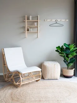 Jute-Teppich "Bombay" in Hellbraun - (L)200 x (B)140 cm